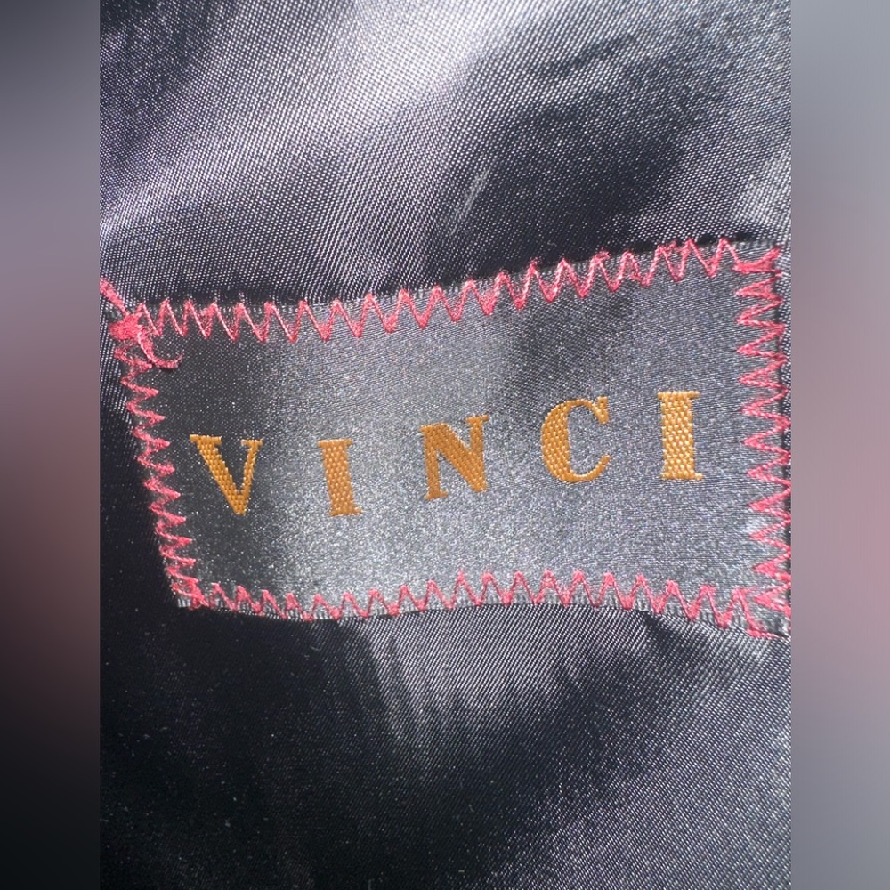 Vinci Blazer Mens Large Black Velvet Satin Trim Sports Jacket Evening Italy - Picture 3 of 6